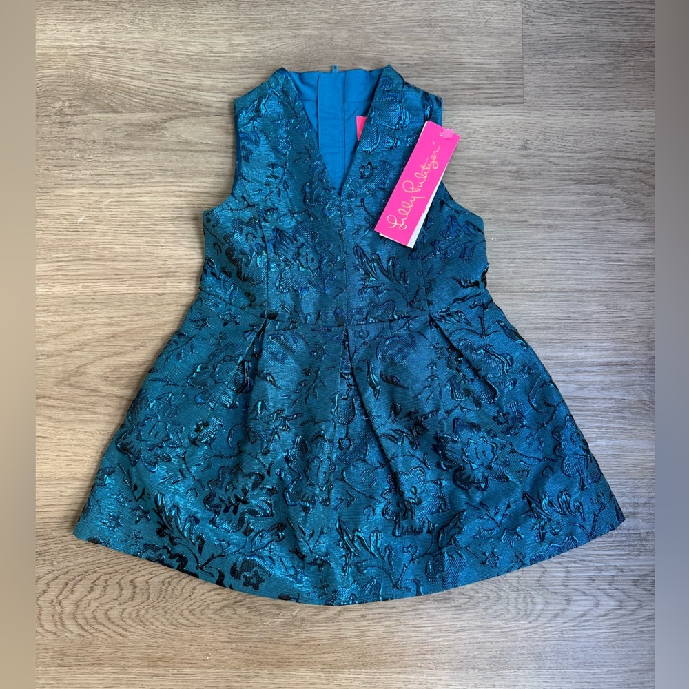 *NWT* Lilly Pulitzer Mini Tanlee Dress Bay Blooming Brocade Size 3